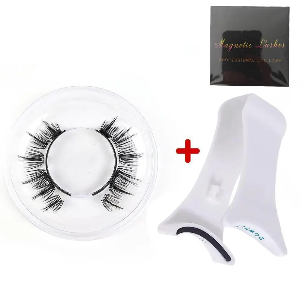 Magnetic false eyelashes sweatproof long-lasting 3D Natural Curl Reusable Magnetic Eyelashes Tweezers Box Set makeup tool