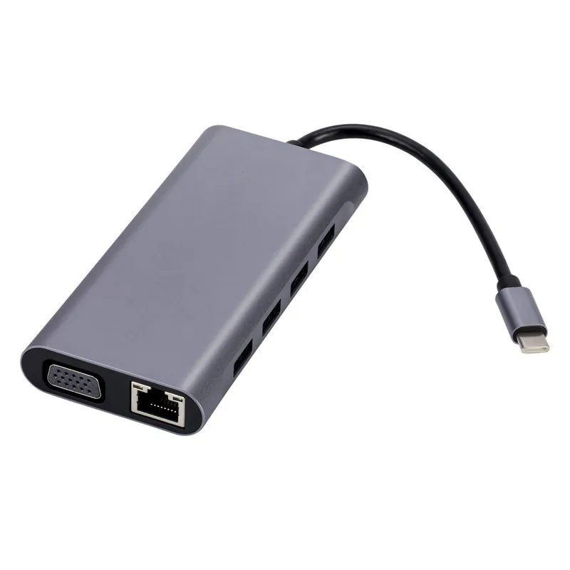 11 in 1 Type C HUB Dock PD 87W USB C Splitter for MacBook Pro Air