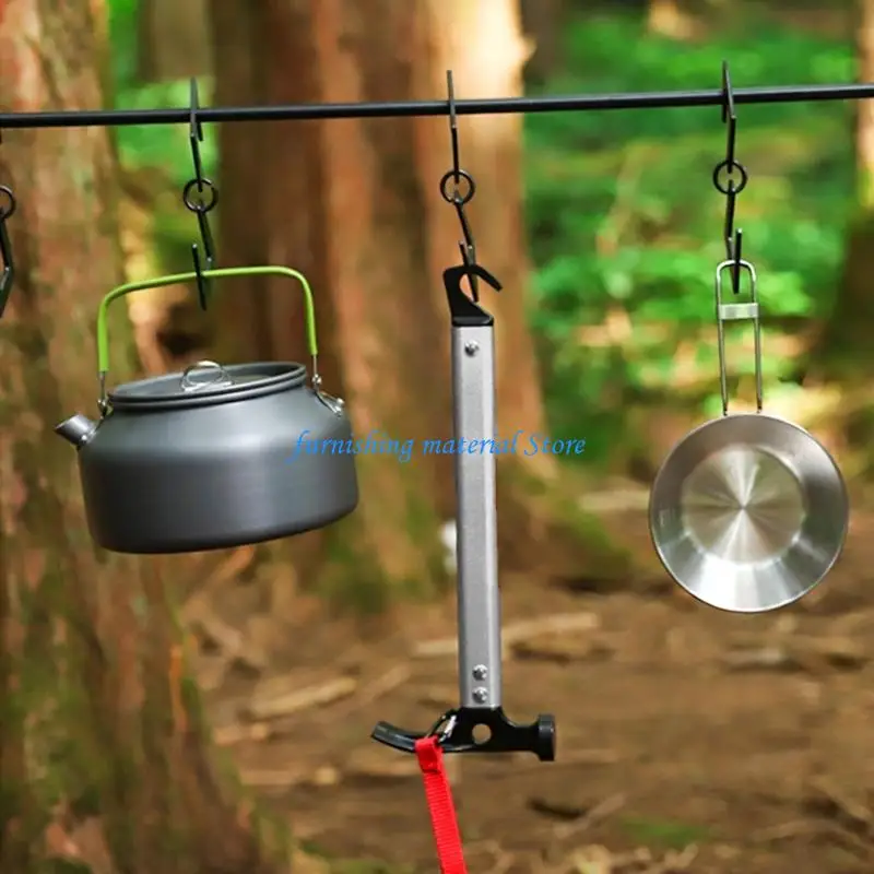 

Y5GD Aluminum Camping Hammer for Outdoor Tent Stakes Survival Gear Multifunction Tool Portable Hammer with Sponge Grip