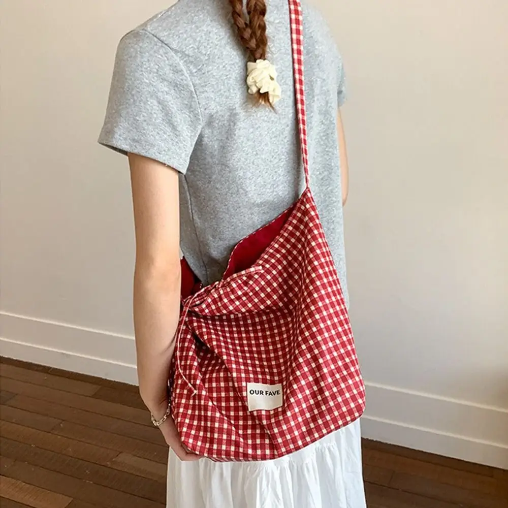 

Casual Korean Leopard Shoulder Bag Simple Leisure Plaid Crossbody Bags Large Capacity Students Underarm Bag School Bag