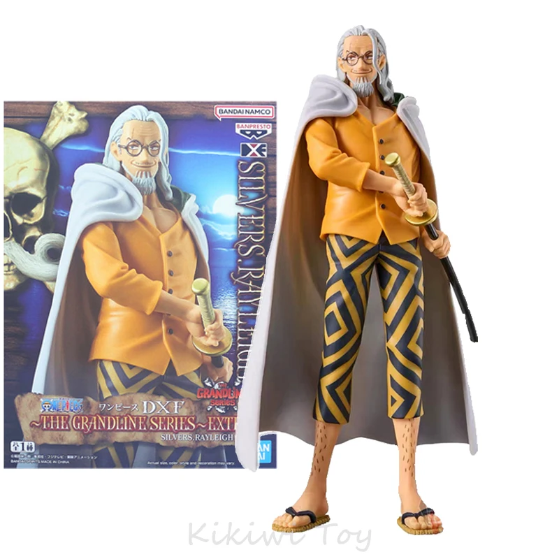 

Original One Piece Anime Figure Silvers Rayleigh Figures DXF Great Route Series Rayleigh Figurine Model Statue Collect Toys Gift