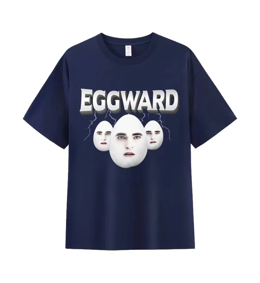T-shirt à motif d'émoticônes amusantes Eggward Parody, chemise décontractée ample et confortable à manches courtes