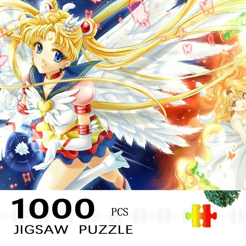Adult Jigsaw Puzzle 500/1000 pcs Puzzle Sailor Moon Anime Cartoon Puzzle Decorative Painting Exercise Brain Thinking