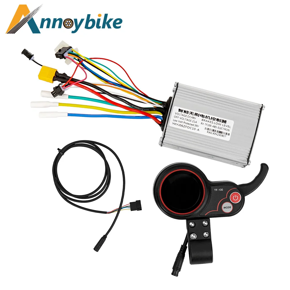 Electric Bicycle Controller With LCD Display 36V 350W500W 48V 800W1000W Electric Scooter 6 Pin Plug LCD Meter  finger throttle