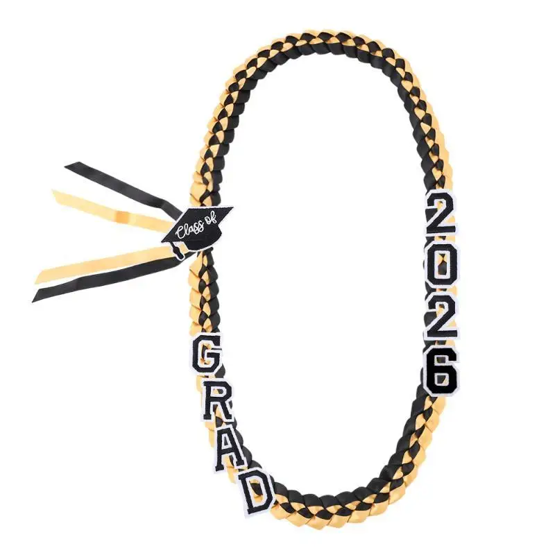 Class Of 2026 Graduation Braided Ribbon Lei Sturdy Bright Color Perfect For High School College Grad Events