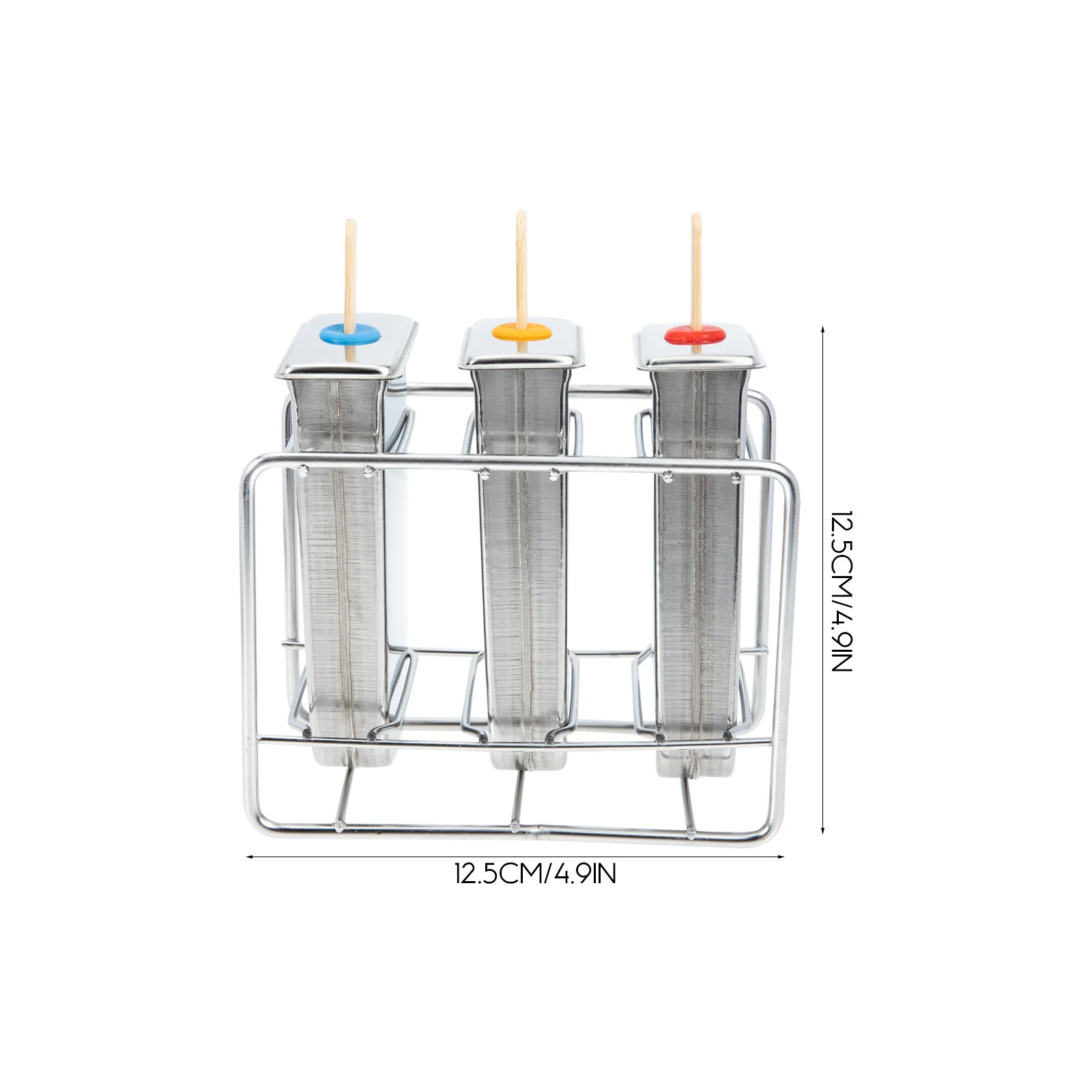 

1 Set Stainless Steel Ice Cream Mold Kids Holder Diy Homemade Summer Treat Maker Household Ice Tube Molds