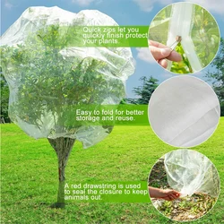 Garden Netting Bird Insect Barrier Plant Netting with Zipper and Drawstring Bug Netting Plant Cover for Protecting Plants Fruits