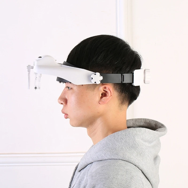 Kính Lúp Ống Kính Đèn LED Tấm Che Đầu Kính Lúp Thợ Kim Hoàn Kính Lúp Băng Đô