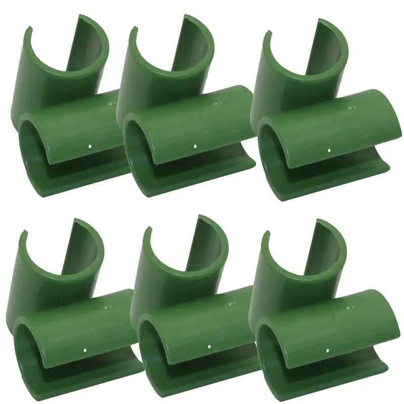 6PCS Plant Stakes Connectors Adjustable Durable Plastic Greenhouse Bracket Fixed Clamp Gardening Pillar Support Accessories