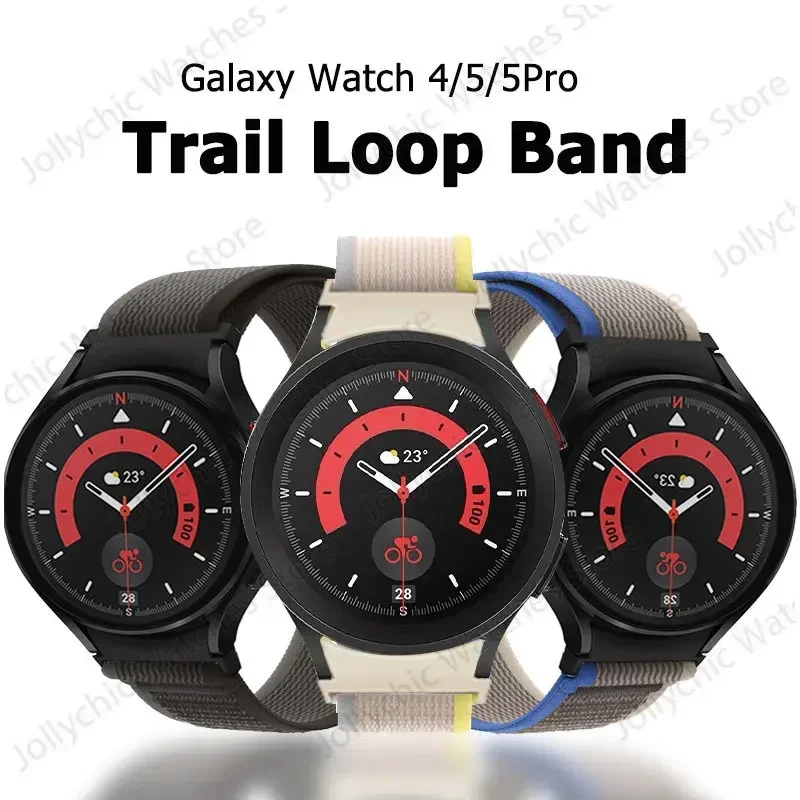 Nylon Loop Strap For Samsung Galaxy Watch 7 6 5 40mm 44mm Adjustable Bracelet Watchband For Galaxy 4 6 Classic Band Accessories