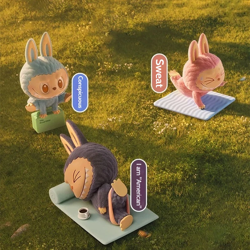 Original Labubu The Monsters Laziness Yoga Series Mystery Box 1pc/10pcs Blind Box Action Figure Cute Toy For Kids Girls Gifts