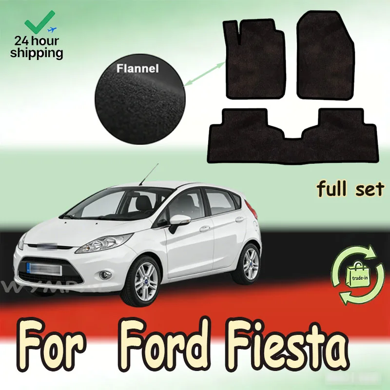 

Flannel For Ford Fiesta 6 MK6 2009~2017 2010 2011 2012 2013 Car Floor Mats Footpads Carpets Cover Rugs Panel Foot Pad Auto