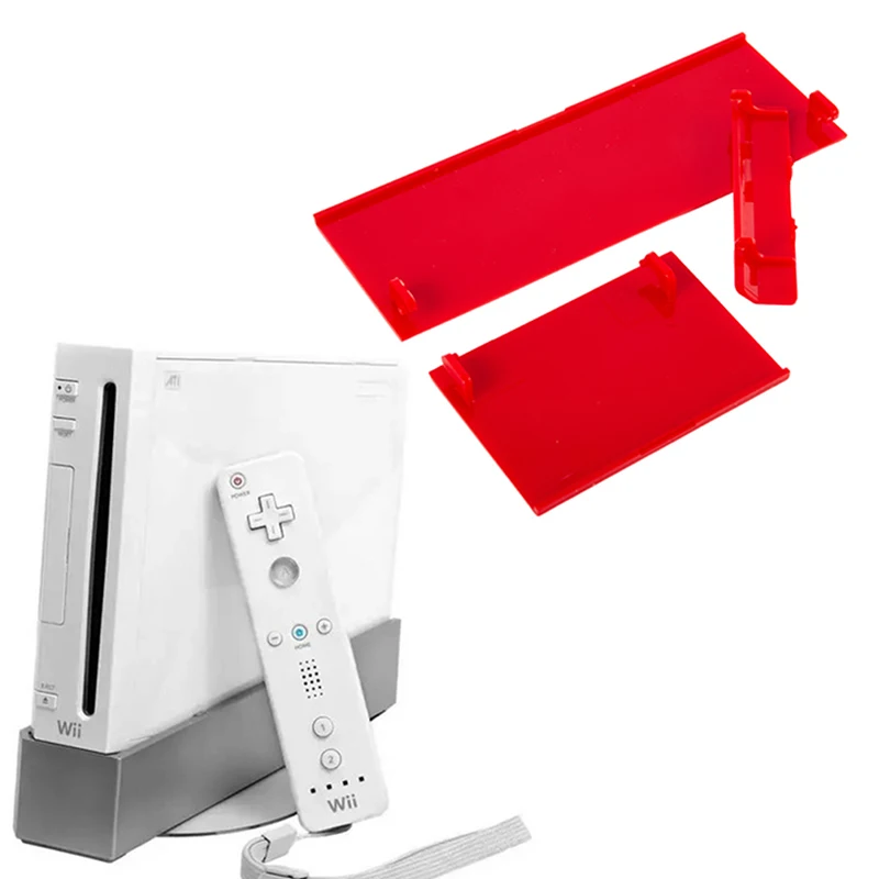 

1 Set 3 In 1 Red Memeory Card Door Slot Cover Lids Door Covers For Nintend Wii Console Replacement