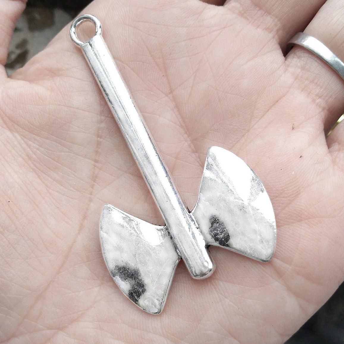 5pcs/lot Large Charms For Making Jewelry Hanging Pendant Tool Axe Silver Gold DIY Material Metal Handicraft Accessories Supplies - view 5
