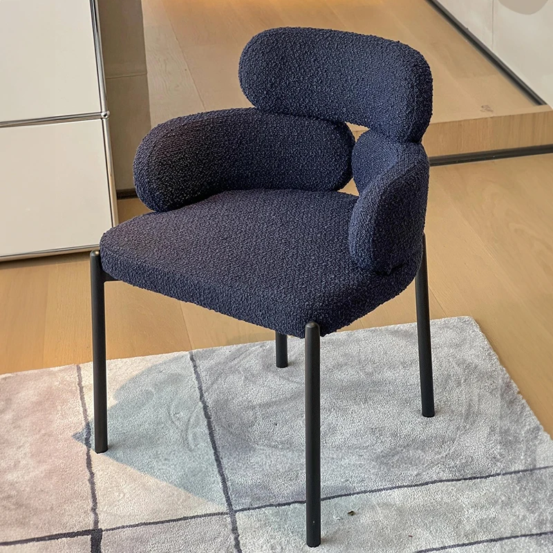 

for New Arrival Dining Room Sets Armchair Furniture Modern Green Teddy Fabric Dining Chair