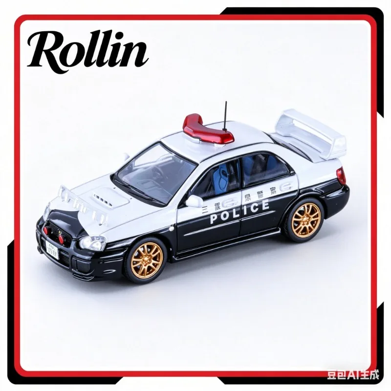 

Rollin 1:64 Subaru Leopard 8th generation Japanese police car, alloy car model collection, static simulation ornament.