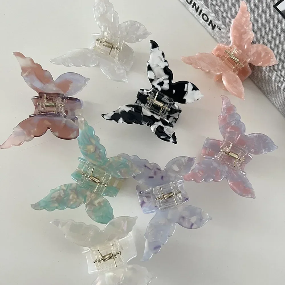 New Acetate Fiber Butterfly Hair Claw Colorful French Hair Styling Tools Accessories Retro Hair Clamps Sweet Hair Clip