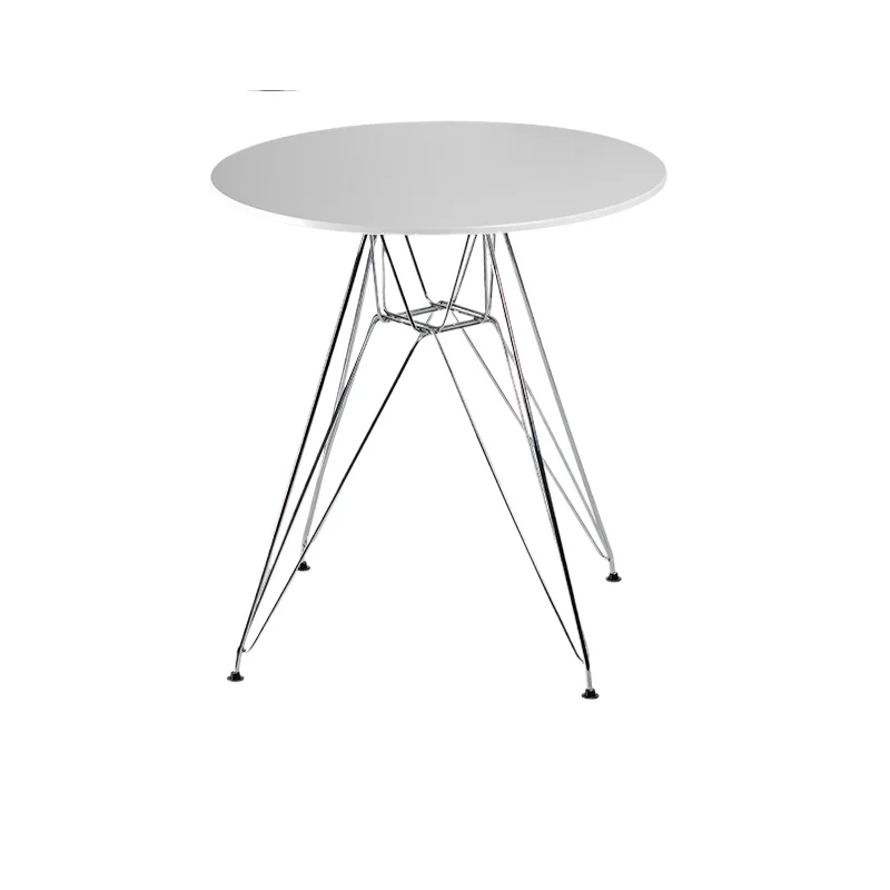 

Nordic white Eames round table, simple household dining table, small apartment rock slab dining table