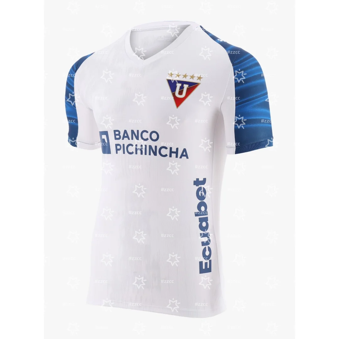 Camiseta de Fútbol LDU Quito 25-26, Equipación Local, Regalo para Fanáticos, Deportes de Verano, Camiseta para Hombre, Niño y Mujer, Ropa de Playa ﻿