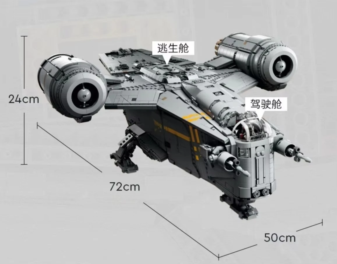 الجديد في المخزون 75292 The Razored Crest مجموعة بناء حصرية كتل الطوب 6187 قطعة ألعاب الفضاء للأطفال الأولاد هدايا عيد الميلاد