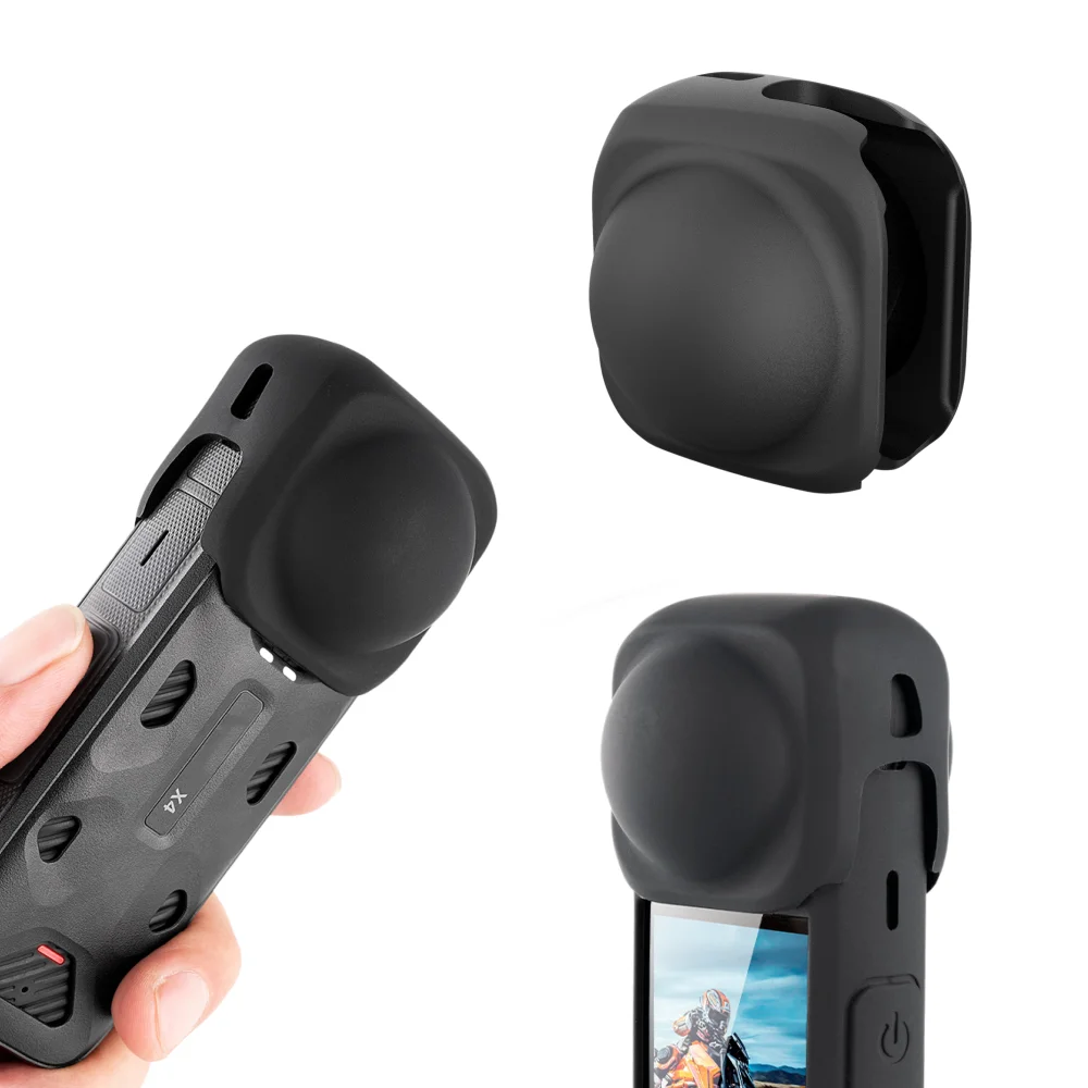 Capa de Silicone para Lente Insta360 X5 X4 X4Air, Acessórios Protetores para Câmera Insta 360 X4, Lente Anti-poeira e Anti-riscos