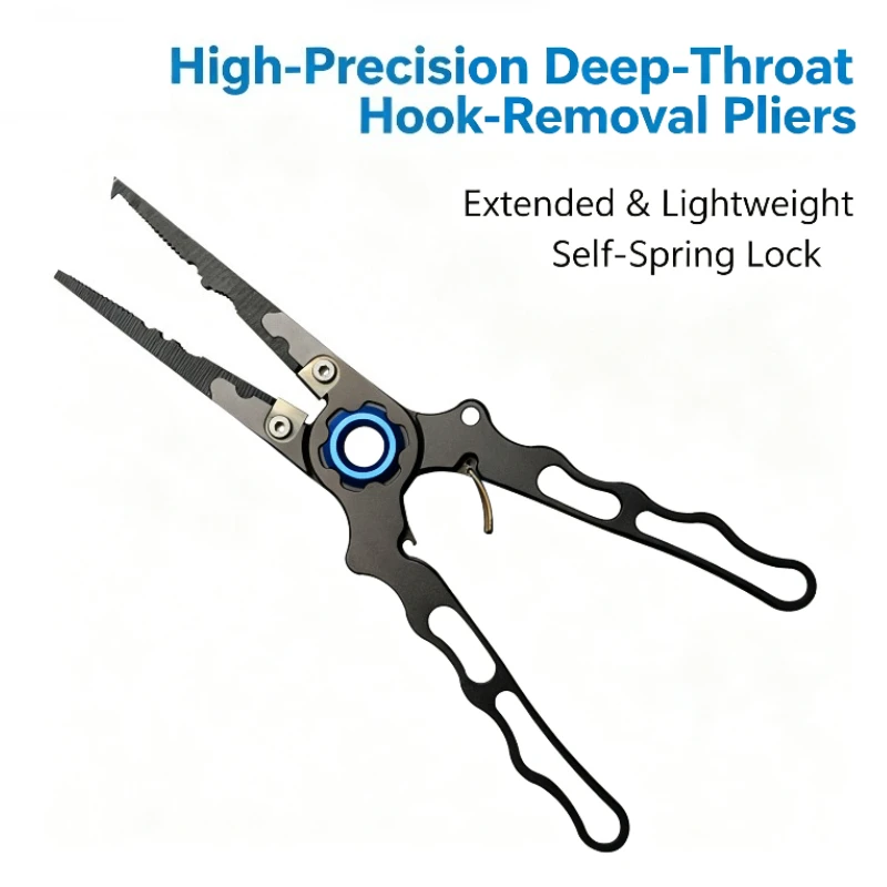 Multi‑Purpose Fishing Pliers Non‑Slip Grip, Stainless Steel Hook Remover Split‑Ring Opener Line‑Cutting Angling Hand Tool