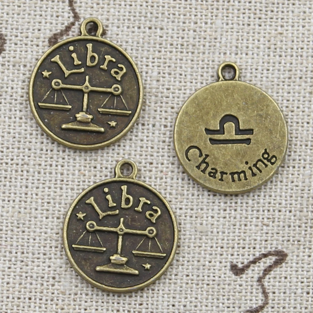12pcs Charms Zodiac Capricron Aquarius Aries Cancer Leo Libra Taurus Scorpio Sagittarius Vigro Gemini Pisces DIY Antique Pendant