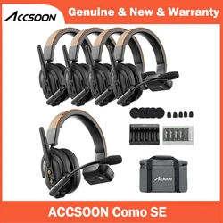 Accsoon Como SE 5-Person Wireless Intercom Headset System 1 Host 4 Remote 2.4GHz Full-Duplex for Crew Communication Group Talk