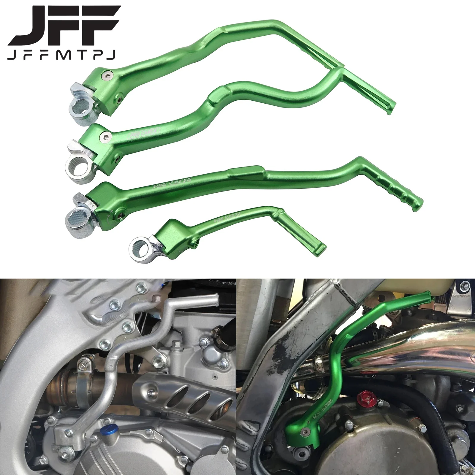 Motorcycle CNC Aluminum Forged Kick Start Starter Lever Pedal For Kawasaki KX250F 2013-2020 KX450F KLX450R 2007-2019 KX65 Parts