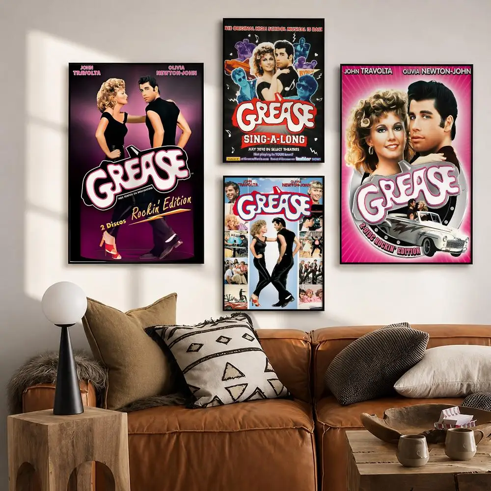Hybrid Entertainment G-GreaseS Poster Vintage Retro Anime Poster Stickers Peel and Stick Wall Art Home Decor