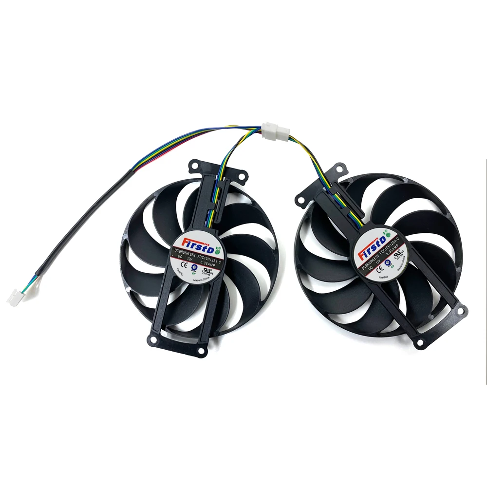 Ventilador de refrigeração para ASUS, T129215SU, RTX 2060, SUPER 2070, GTX1660 Ti, DUAL EVO, OC RTX2060, ventiladores de placa gráfica, 2 peças