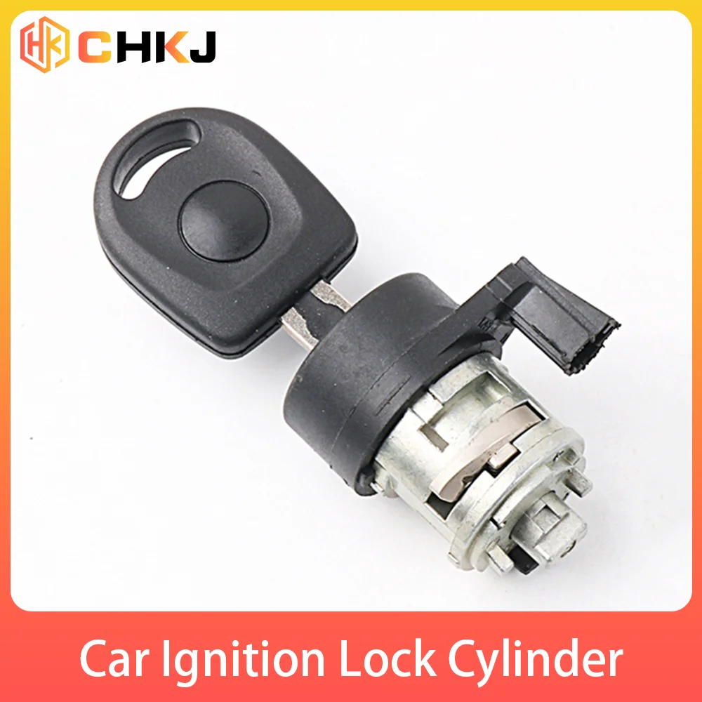 CHKJ Car Ignition Switch Lock Barrel Cylinder For VW Passat B5 Bora Polo for Magotan Set Replacement Ignition Lock Cylinder