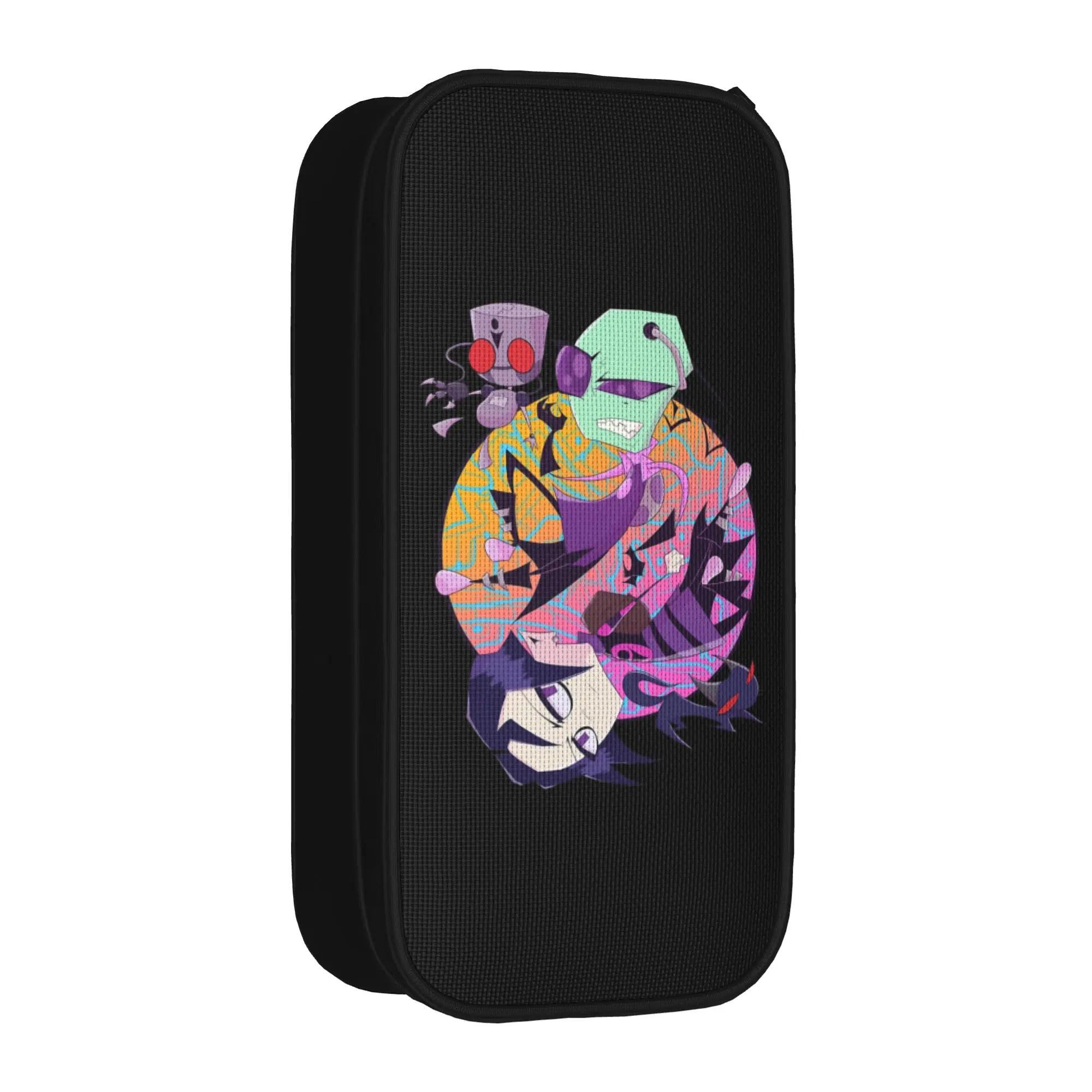 Gir Invaders Zim Cartoon Pencil Case Lovely  Pen Bags Girl Boy Big Capacity School Supplies Gifts Pencil Box