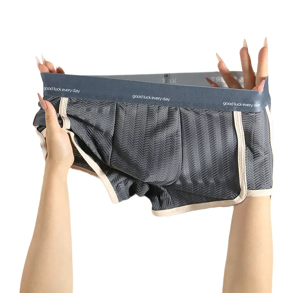 

For Casual Wear Breathable Boxer Briefs Ice Silk Underpants Brand New Condition Classic Style Multiple Sizes Available