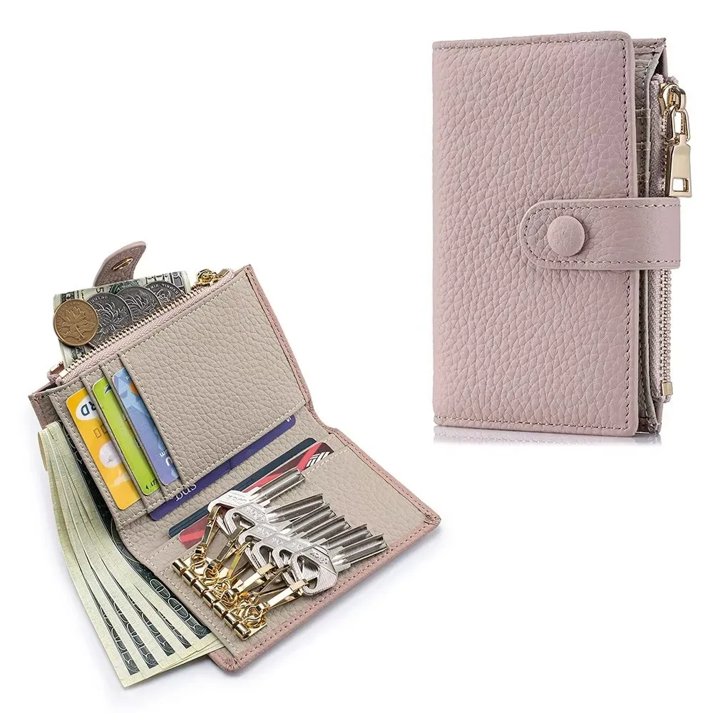 Lady Key Purse Value Short Small Wallet Lady Coin Purse Woman Wallet Genuine Leather Multifunctional Key Bag For Women