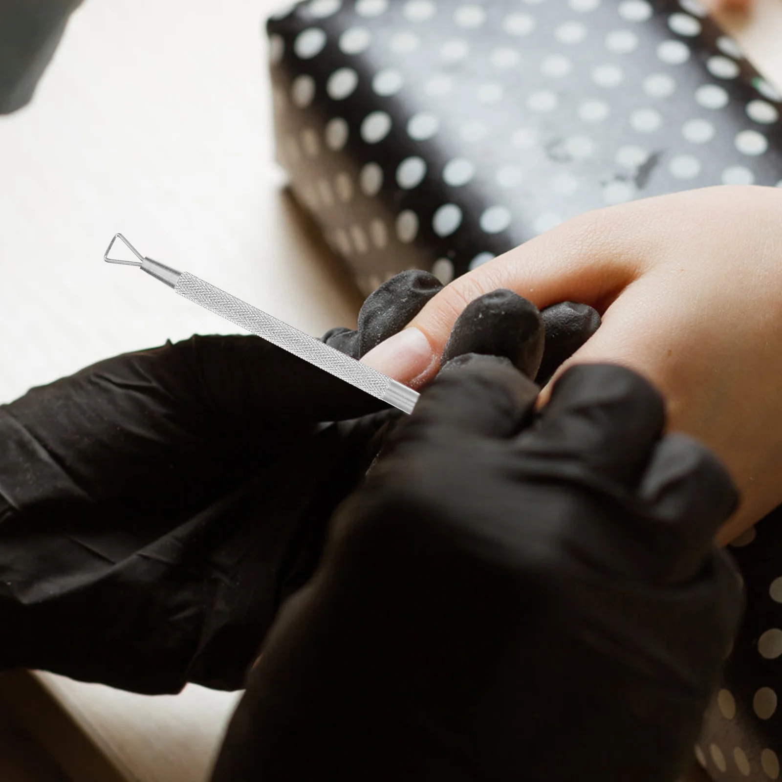 5 قطعة مزيلات هلام الأظافر الفولاذ المقاوم للصدأ دافعات البشرة المهنية مانيكير مسمار الجلد الميت إزالة أدوات النساء إهاب مقشرة