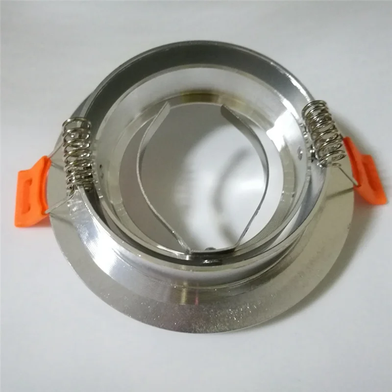 Abvs ajustável recesso led holofotes quadro de alumínio quadrado redondo branco preto gu10 mr16 lâmpada acessórios luminária