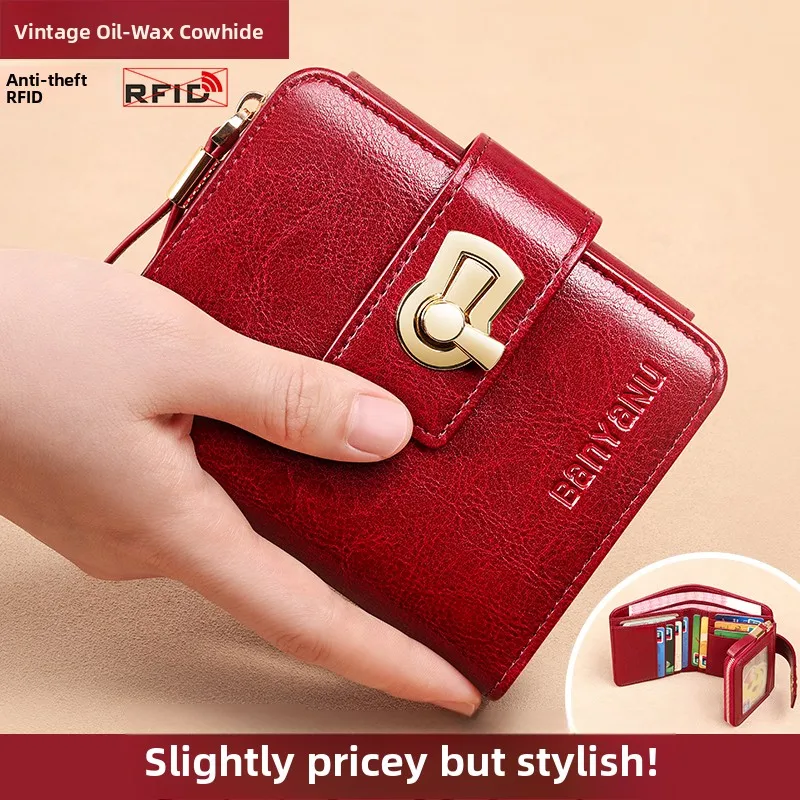 genuine-leather-tri-fold-wallet-for-women-short-style-large-capacity-simple-zipper-money-clip-card-holder-integrated-bag