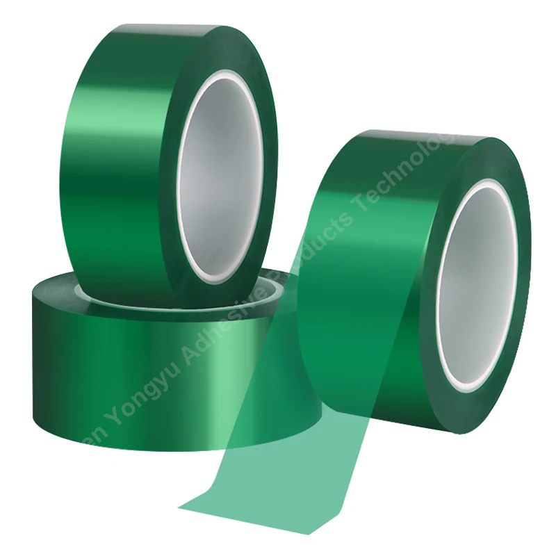 33M/Roll Width 5-100mm Green PET Film Tape High Temperature Heat Resistant PCB Solder SMT Plating Shield Insulation Protection