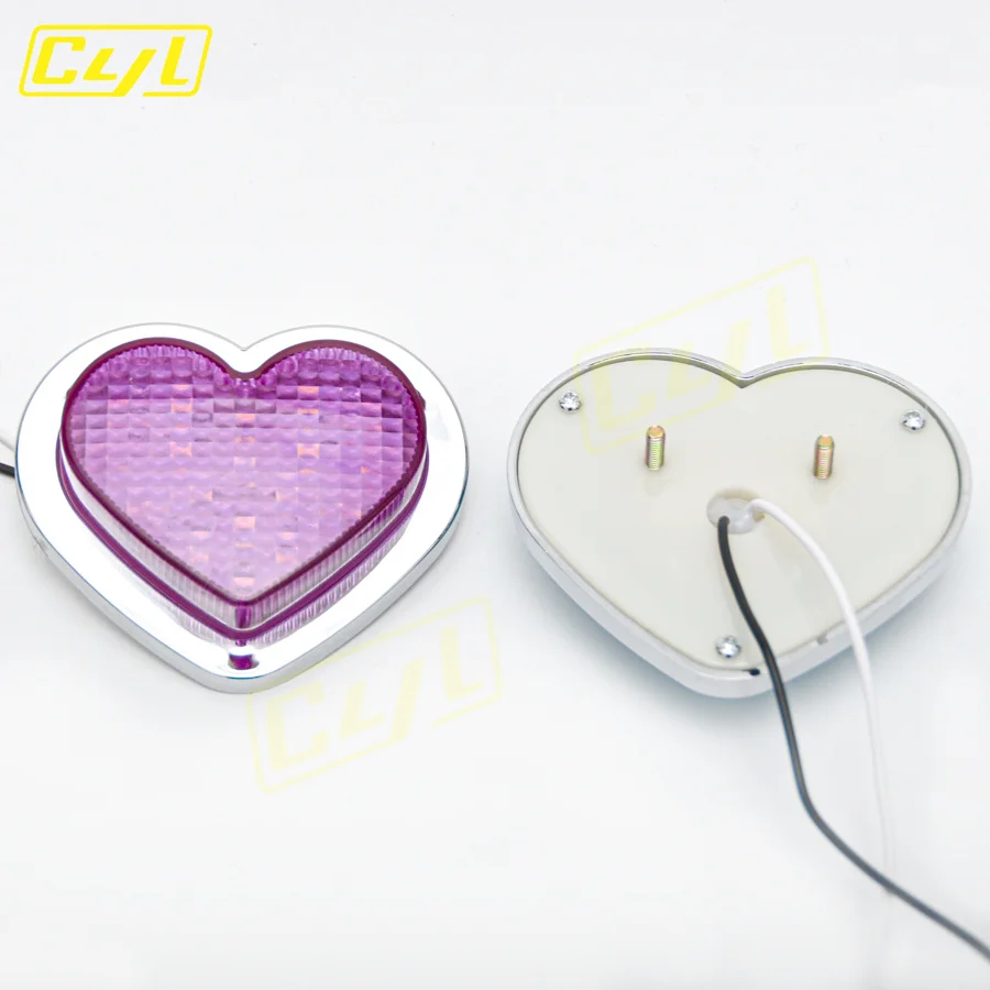 JDM Heart LED Side Light Heart Shaped Side Marker 12V Japanese Accessory Light Turn Signal Heart Indicators