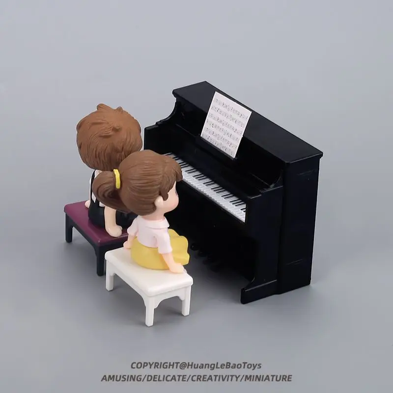 1:12 Dollhouse Mini Piano Musical Instrument Model Scene Toys Miniature Play House Hand DIY Home Decor For Friends Gifts