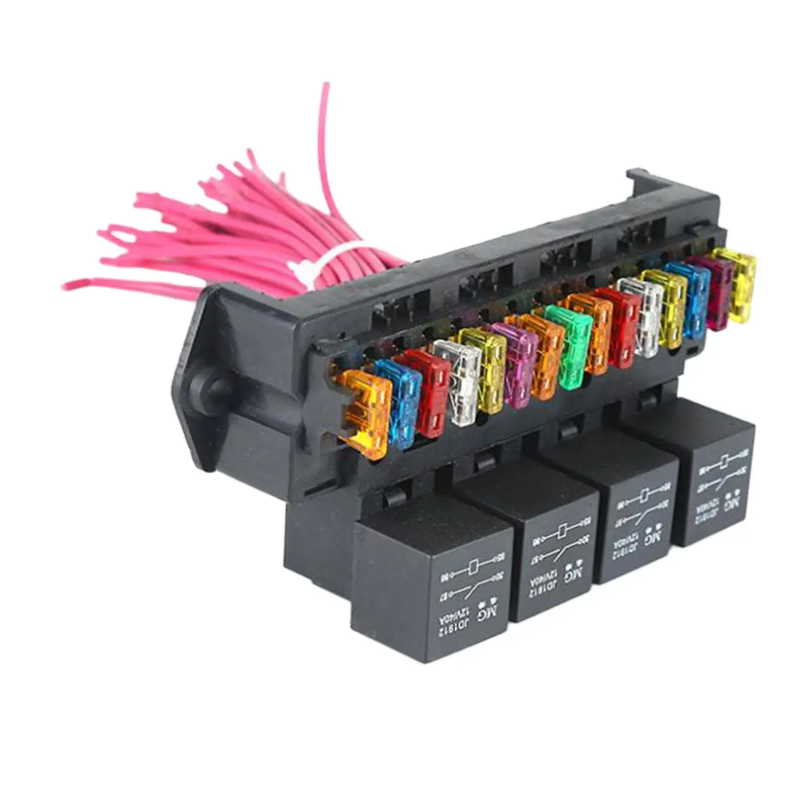 Automotive 15-way Fuse Box Multi-circuit Assembly Control Box Fuse Holder With Relay Wiring Harness Assembly