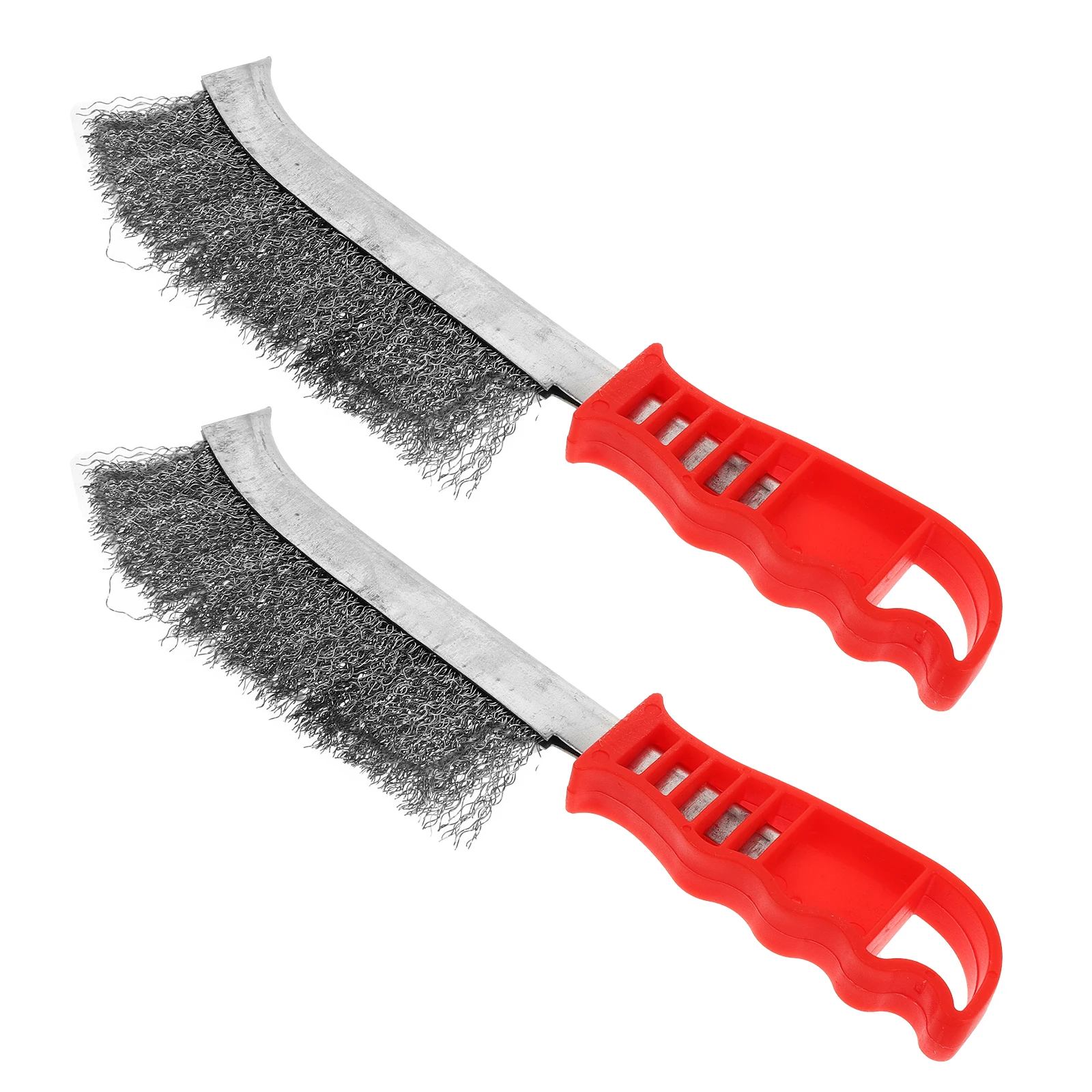 

2 pcs Steel Wire Brush Rust Removal Cleaning Tool with Non-Slip Grip Hole for Hanging Wire Brushes for Cleaning Grinding Tools