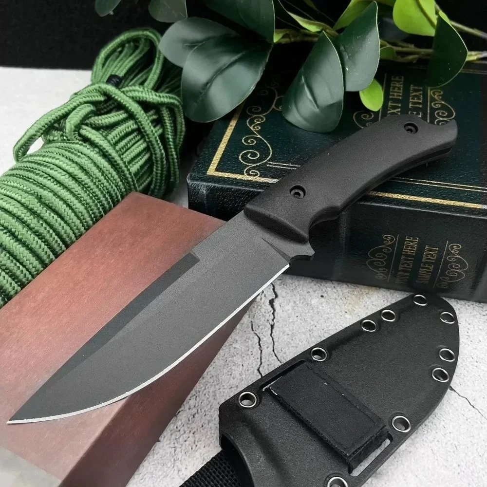 New Model  Hiking High-strength Multi-functional Straight Knife 9Cr13Mov Blade Nylon Fiber Handle Outdoor Mountaineering Knife