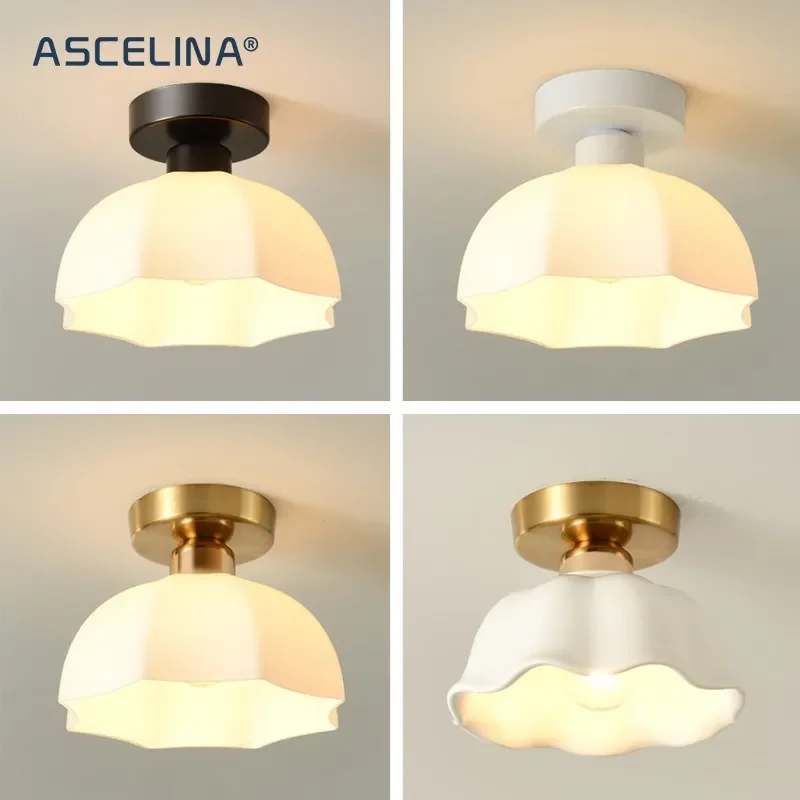 

Nordic LED Ceiling Lamp Aisle Room Decor Ceiling Light Glass Inn Bedroom lustre Lamp Balcony Porch Led Hanging Lamps For Ceiling