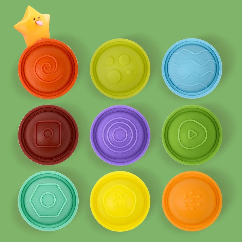 Brinquedo cognitivo colorido infantil, quebra-cabeça de dedo para treinamento, educação precoce, pressão de bolha, placa de prática de música, reconhecimento digital