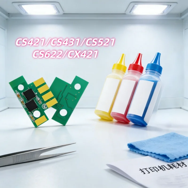 

4pcs Toner Powder With Chip For Lexmark CS421 CS431 CS521 CS622 CX421 CX522 X622 CX625 Toner 78C4XK0 78C4XC0 78C4XM0 78C4XY0