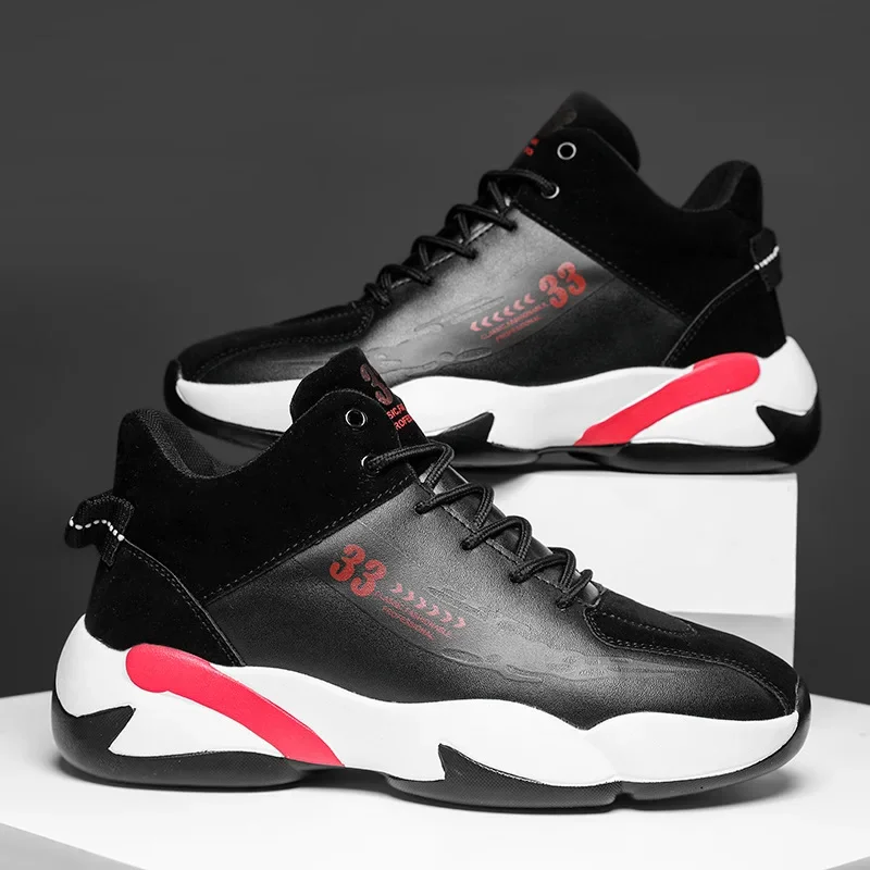 High Top Shoes for Men Anti-slip Wear-resistant Casual Sports Shoes Running Shoes Soft Bottom Comfortable Basketball Shoes