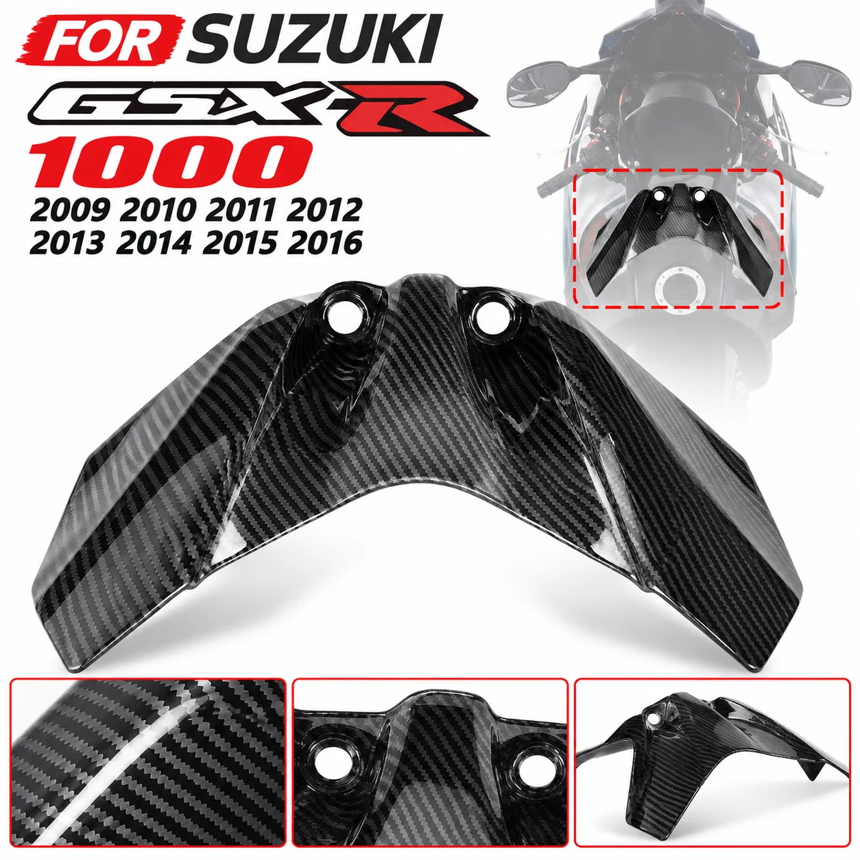 Motorcycle Gas Front Fuel Tank Cover Cowl Fairing For Suzuki GSX-R GSXR 1000 2009-2016 Gas Fuel Tank Cover Top Upper Cover Fair