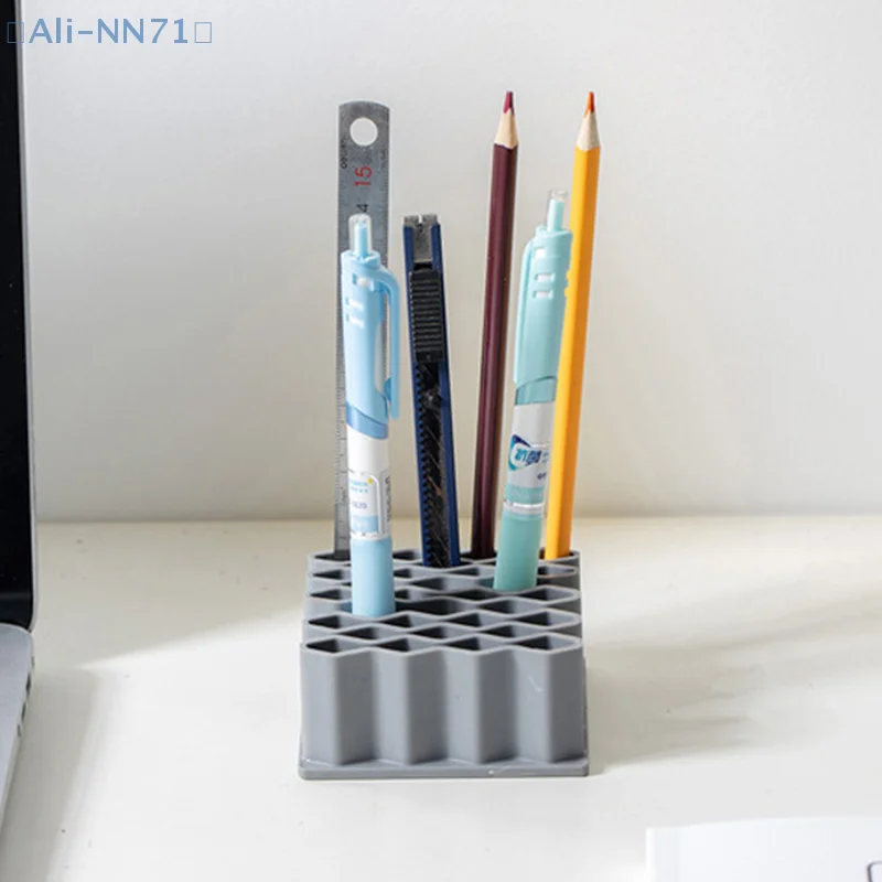 【NN71】1 قطعة حامل فرشاة متموج دائم حامل قلم سطح المكتب المنظم قلم رصاص الطلاء فرش سلة التخزين لوازم الفن القرطاسية